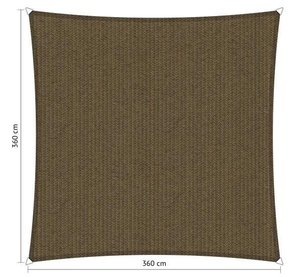 Premium schaduwdoek 3.6x3.6m vierkant waterdoorlatend Ja..., Tuin en Terras, Schaduwdoeken