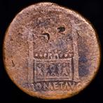 Romeinse Rijk. Tiberius as caesar. As minted in Lugdunum
