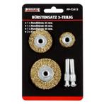 Set van 3 staalborstels: 25 / 38 en 50 mm op 6 mm stift met, Ophalen of Verzenden, Nieuw