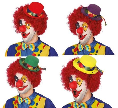 Clown Hoed Gekleurd Mini, Hobby en Vrije tijd, Feestartikelen, Nieuw, Verzenden