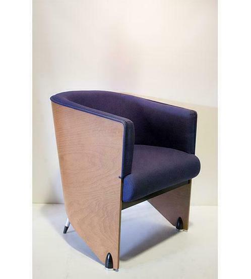 te koop Lande Pencil fauteuil blauw en oranje stof 300 p.st, Zakelijke goederen, Kantoor en Winkelinrichting | Kantoormeubilair en Inrichting