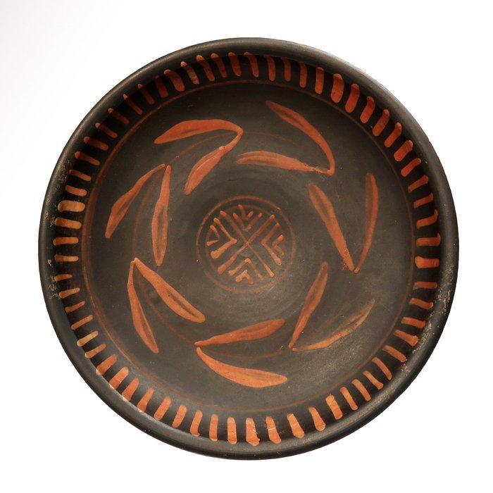 Oudgrieks, Apulisch Terracotta Kylixoid bord met lauwerkrans, Antiek en Kunst, Antiek | Overige Antiek
