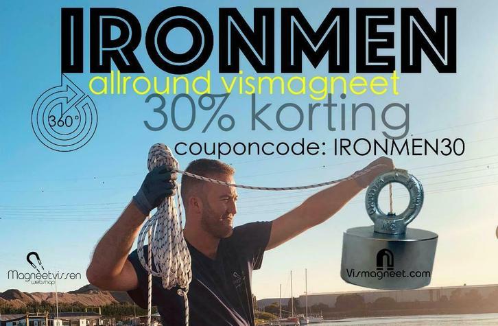 IronMen vismagneet | de ultieme magneet om te magneetvissen, Hobby en Vrije tijd, Metaaldetectors, Nieuw, Overige merken, Meer dan 30 cm