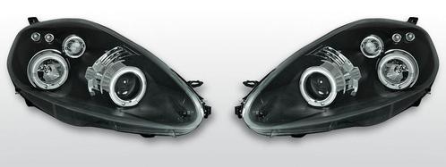 Koplampen Angel Eyes | Fiat Grande Punto 2005-2008 | zwart, Auto-onderdelen, Verlichting, Nieuw, Fiat, Verzenden