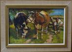 Hollandse School (XX-XXI) - Farmer with his cows (XX), Antiek en Kunst, Kunst | Schilderijen | Klassiek