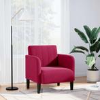 vidaXL Fauteuil met armleuningen 54 cm fluweelrood wijnrood, Huis en Inrichting, Fauteuils, Verzenden, Nieuw
