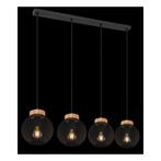 Hanglamp PABLO 20.0 cm 4-lichts Zwart, Huis en Inrichting, Lampen | Hanglampen, Nieuw, Ophalen of Verzenden, Metaal