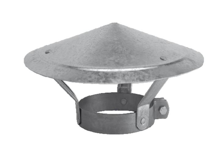 250 Mm Gegalvaniseerde Regenkap, Huis en Inrichting, Kachels