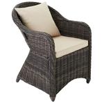 2 luxe wicker fauteuils met kussens - grijs, Nieuw, Verzenden