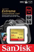 SanDisk CompactFlash Extreme 64GB (120/85), Computers en Software, USB Sticks, Verzenden, Nieuw