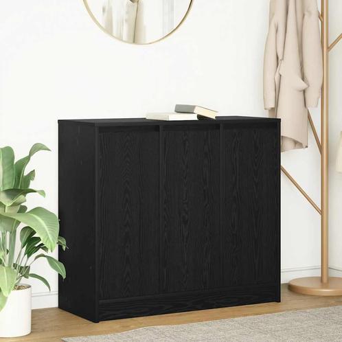vidaXL Dressoir 85x34x76 cm spaanplaat zwart eikenkleurig, Huis en Inrichting, Kasten | Dressoirs, 25 tot 50 cm, Nieuw, 50 tot 100 cm