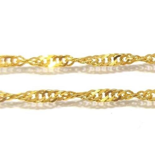 Ketting - 14 karaat Geel goud - Singapore ketting ketting, Sieraden, Tassen en Uiterlijk, Antieke sieraden