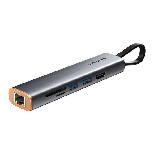 Cabletime – USB C – multiport hub 7 in 1 - docking station, Computers en Software, Dockingstations, USB-hub, Nieuw, Laptop, Ophalen of Verzenden