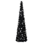 vidaXL Kunstkerstboom pop-up 180 cm PET zwart, Diversen, Kerst, Verzenden, Nieuw