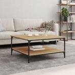 vidaXL Salontafel 80x80x40 cm bewerkt hout sonoma, 50 tot 100 cm, Verzenden, Nieuw, 50 tot 100 cm