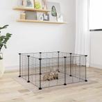 vidaXL Huisdierenkooi met 8 panelen 35x35 cm staal zwart, Dieren en Toebehoren, Knaagdieren en Konijnen | Hokken en Kooien, Verzenden