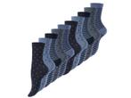 10 paar Damessokken - Dots Stripes - Jeans/Blauw-mix, Kleding | Dames, Nieuw, Verzenden