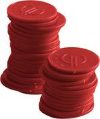 Consumptiemunten - Rood - 100 stuks - Hendi - 665145, Verzenden
