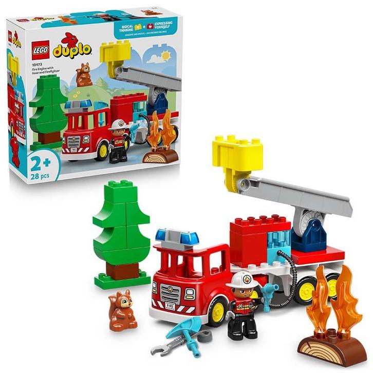 LEGO Duplo - Fire Truck with Hose and Firefighter 10473, Kinderen en Baby's, Speelgoed | Duplo en Lego, Ophalen of Verzenden