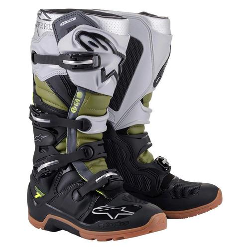 Alpinestars Tech 7 Enduro Black Silver Military Green, Motoren, Kleding | Motorkleding, Heren, Nieuw met kaartje, Laarzen, Verzenden