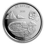 EC8 - St. Lucia Whiptail Lizard 1 oz 2020 (25.000 oplage), Verzenden, Midden-Amerika, Losse munt, Zilver