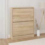 vidaXL Schoenenkast 59x17x81 cm bewerkt hout eikenkleurig, Verzenden, Nieuw