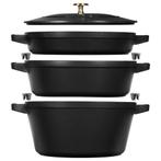GGM Gastro | STAUB | STACKABLE SET - Kookpannenset - 3 stuks, Huis en Inrichting, Keuken | Potten en Pannen, Verzenden, Nieuw