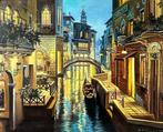 Marin Prokopchuk (XX) - Evening lights in Venice, Antiek en Kunst, Kunst | Schilderijen | Klassiek