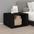 vidaXL Nachtkastje 57x55x36 cm bewerkt hout zwart, Verzenden, Nieuw, 45 tot 65 cm, Minder dan 55 cm