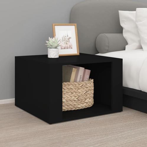 vidaXL Nachtkastje 57x55x36 cm bewerkt hout zwart, Huis en Inrichting, Slaapkamer | Nachtkastjes, Nieuw, 45 tot 65 cm, Hout, Minder dan 55 cm