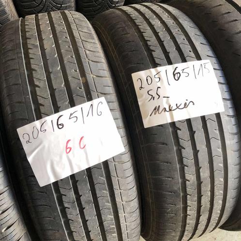 2 x Maxxis 205-65-15 Zomerbanden 5,5mm, Auto-onderdelen, Banden en Velgen, 15 inch, Zomerbanden, 205 mm, Personenwagen, Gebruikt