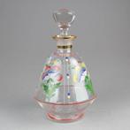 Karaf - Jug van art nouveau met emaille decoratie - Glas