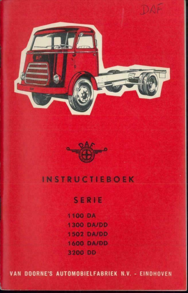 1962 DAF SERIE 1100 1300 1502 1600 3200 instructieboekje NL, Auto diversen, Handleidingen en Instructieboekjes, Verzenden