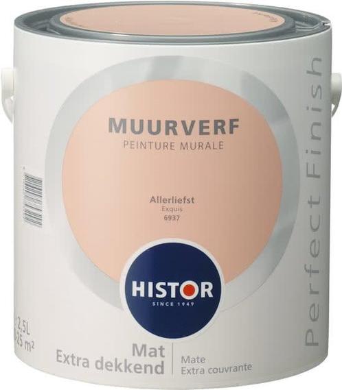 Histor Perfect Finish Muurverf Mat - Allerliefst 6937 - 2..., Doe-het-zelf en Verbouw, Verf, Beits en Lak, Verf, Overige kleuren