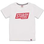 Sturdy - T Shirt Wit met Rood Logo, Kinderen en Baby's, Kinderkleding | Overige, Nieuw, Jongen, Ophalen of Verzenden, Sturdy