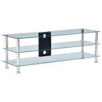 vidaXL Tv-meubel 120x40x40 cm gehard glas transparant, 100 tot 150 cm, Verzenden, Nieuw, Glas