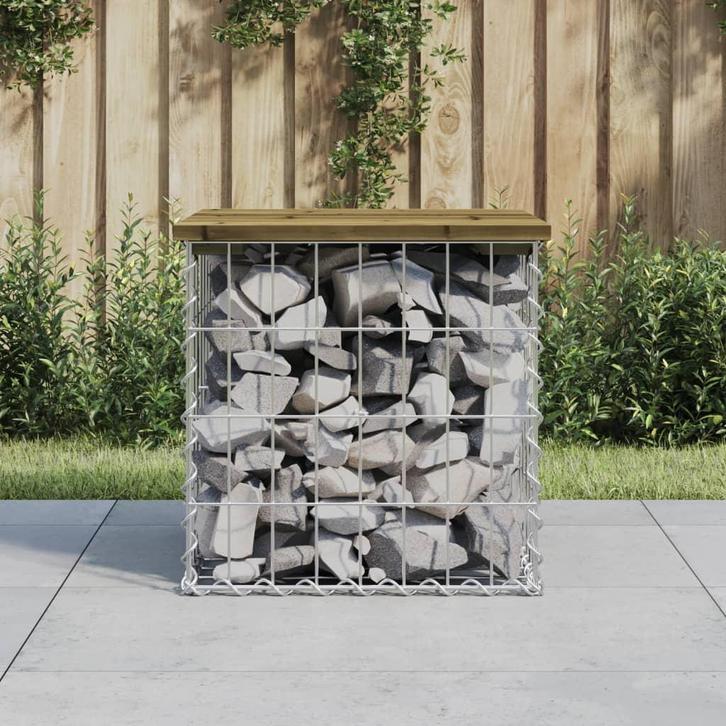 vidaXL Tuinbank schanskorfontwerp 43x44x42 cm geïmpregneerd, Tuin en Terras, Tuinbanken, Nieuw, Verzenden
