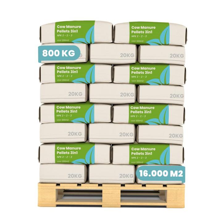 Koemestkorrels 3in1  (40x = 800 kg - voor 8000 m2), Tuin en Terras, Aarde en Mest, Koemestkorrels, Verzenden