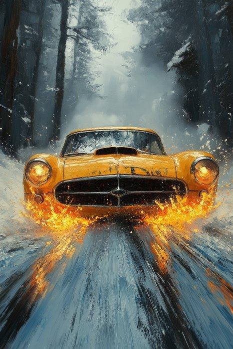 CoCo - Fire on Ice - XXL, Antiek en Kunst, Kunst | Schilderijen | Modern
