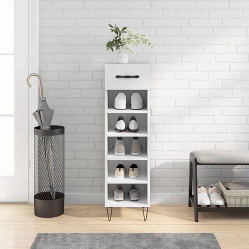 vidaXL Schoenenkast 30x35x105 cm bewerkt hout wit, Huis en Inrichting, Kasten | Overige, Nieuw, Verzenden