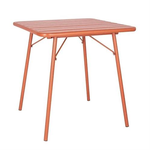 Terracotta vierkante stalen lattentafel | 71(H)x70(B)x70(..., Zakelijke goederen, Horeca | Keukenapparatuur, Verzenden