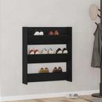 vidaXL Wand schoenenkast - Zwart eiken, 80 x 18 x 90 cm,, Verzenden, Nieuw