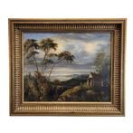 Nederlandse school (XIX) - Militar frente a la costa