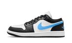 Air Jordan 1 Low Black University Blue White (W), Nieuw