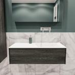 Badkamermeubel BWS Madrid Antraciet 100x45x30 cm Mat Witte, Ophalen of Verzenden, Nieuw, Bad