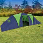 Kampeertent voor 9 personen polyester blauw en groen, Verzenden, Nieuw