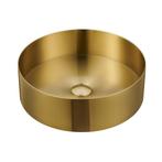 Waskom Felipo 40x40x12cm mat goud inclusief afvoerplug, Verzenden, Nieuw