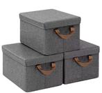 Opvouwbare stoffen opbergdozen met deksel set 3 of 5, Verzenden, Nieuw