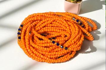 Waist Beads / Afrikaanse Heupketting - Adesusu - Oranje (ela beschikbaar voor biedingen