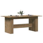 vidaXL Eettafel 180x90x76 cm bewerkt hout artisanaal, Verzenden, Nieuw